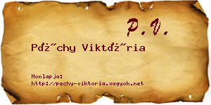 Péchy Viktória névjegykártya